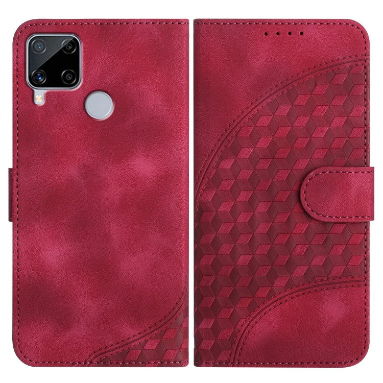 Elephant Head Embossed Phone Leather Case with Lanyard, For Realme 10 4G, For Realme C30 4G/Narzo 50i Prime/C30s, For Realme 9 Pro+, For Realme C20 / C11 2021 / C21, For Realme C12/C15/C25/C25s/7i Global/Narzo 20, For Realme 8/8 Pro                    ...