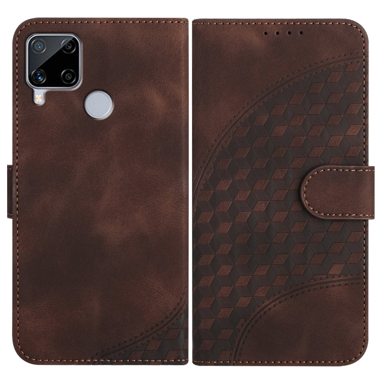 Elephant Head Embossed Phone Leather Case with Lanyard, For Realme 10 4G, For Realme C30 4G/Narzo 50i Prime/C30s, For Realme 9 Pro+, For Realme C20 / C11 2021 / C21, For Realme C12/C15/C25/C25s/7i Global/Narzo 20, For Realme 8/8 Pro                    ...