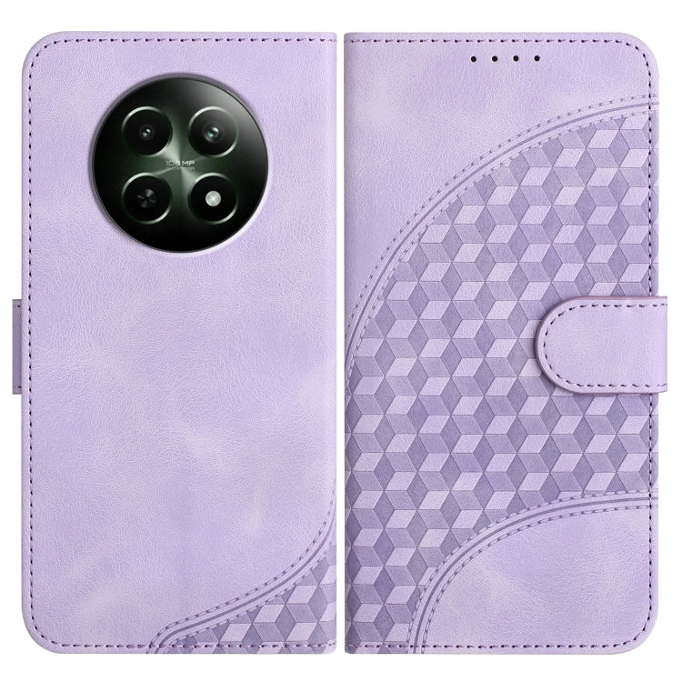 Elephant Head Embossed Phone Leather Case with Lanyard, For Realme GT 6 / GT 6T, For Realme C63 / C61 Global, For Realme 12 5G Global, For Realme 12+ 5G Global, For Realme 12 Pro 5G Global/12 Pro+ 5G Global, For Realme GT5 Pro, For Realme C53/Narzo N53...