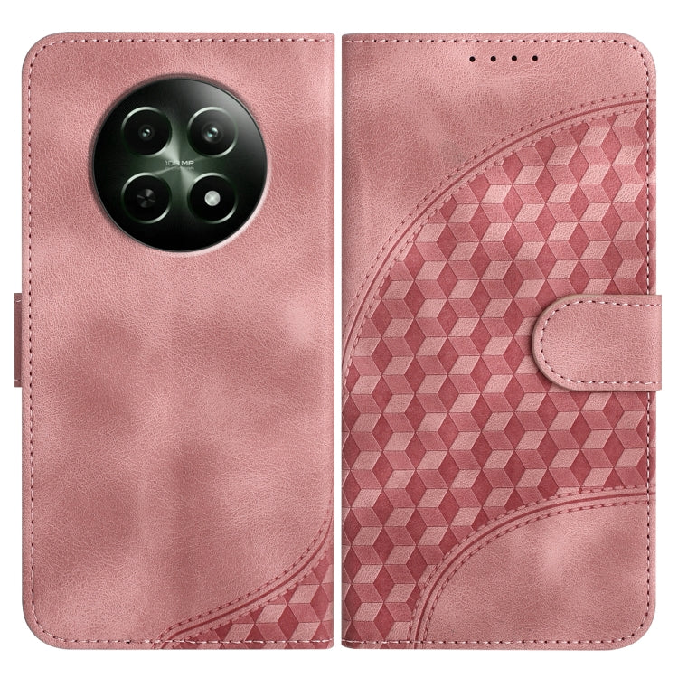 Elephant Head Embossed Phone Leather Case with Lanyard, For Realme GT 6 / GT 6T, For Realme C63 / C61 Global, For Realme 12 5G Global, For Realme 12+ 5G Global, For Realme 12 Pro 5G Global/12 Pro+ 5G Global, For Realme GT5 Pro, For Realme C53/Narzo N53...