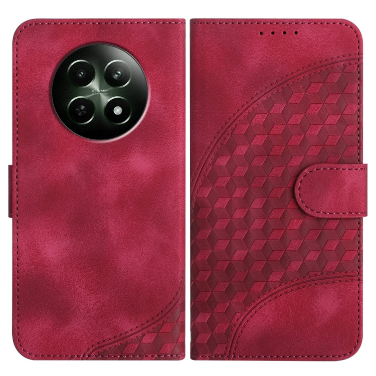 Elephant Head Embossed Phone Leather Case with Lanyard, For Realme GT 6 / GT 6T, For Realme C63 / C61 Global, For Realme 12 5G Global, For Realme 12+ 5G Global, For Realme 12 Pro 5G Global/12 Pro+ 5G Global, For Realme GT5 Pro, For Realme C53/Narzo N53...