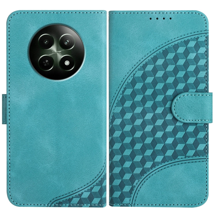 Elephant Head Embossed Phone Leather Case with Lanyard, For Realme GT 6 / GT 6T, For Realme C63 / C61 Global, For Realme 12 5G Global, For Realme 12+ 5G Global, For Realme 12 Pro 5G Global/12 Pro+ 5G Global, For Realme GT5 Pro, For Realme C53/Narzo N53...