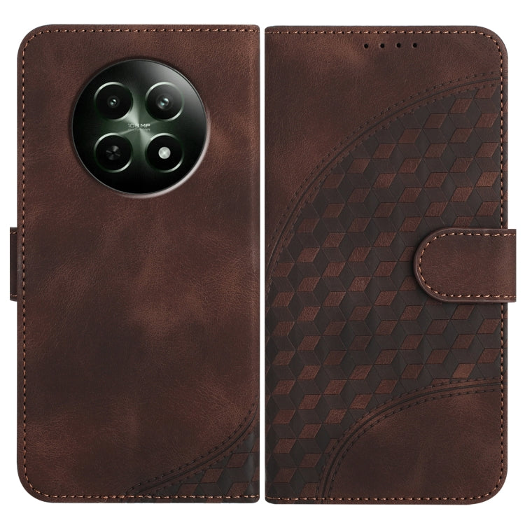 Elephant Head Embossed Phone Leather Case with Lanyard, For Realme GT 6 / GT 6T, For Realme C63 / C61 Global, For Realme 12 5G Global, For Realme 12+ 5G Global, For Realme 12 Pro 5G Global/12 Pro+ 5G Global, For Realme GT5 Pro, For Realme C53/Narzo N53...