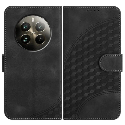Elephant Head Embossed Phone Leather Case with Lanyard, For Realme GT 6 / GT 6T, For Realme C63 / C61 Global, For Realme 12 5G Global, For Realme 12+ 5G Global, For Realme 12 Pro 5G Global/12 Pro+ 5G Global, For Realme GT5 Pro, For Realme C53/Narzo N53...