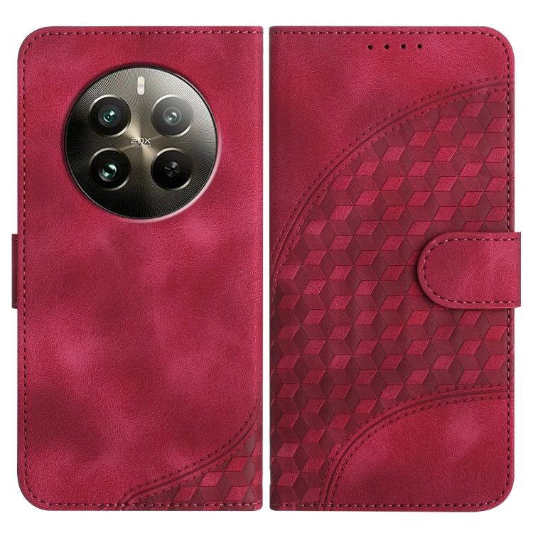 Elephant Head Embossed Phone Leather Case with Lanyard, For Realme GT 6 / GT 6T, For Realme C63 / C61 Global, For Realme 12 5G Global, For Realme 12+ 5G Global, For Realme 12 Pro 5G Global/12 Pro+ 5G Global, For Realme GT5 Pro, For Realme C53/Narzo N53...