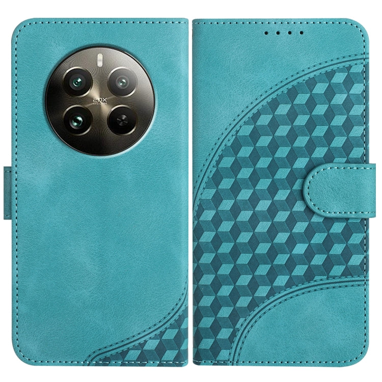 Elephant Head Embossed Phone Leather Case with Lanyard, For Realme GT 6 / GT 6T, For Realme C63 / C61 Global, For Realme 12 5G Global, For Realme 12+ 5G Global, For Realme 12 Pro 5G Global/12 Pro+ 5G Global, For Realme GT5 Pro, For Realme C53/Narzo N53...