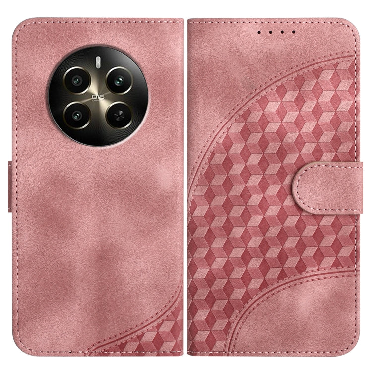 Elephant Head Embossed Phone Leather Case with Lanyard, For Realme GT 6 / GT 6T, For Realme C63 / C61 Global, For Realme 12 5G Global, For Realme 12+ 5G Global, For Realme 12 Pro 5G Global/12 Pro+ 5G Global, For Realme GT5 Pro, For Realme C53/Narzo N53...