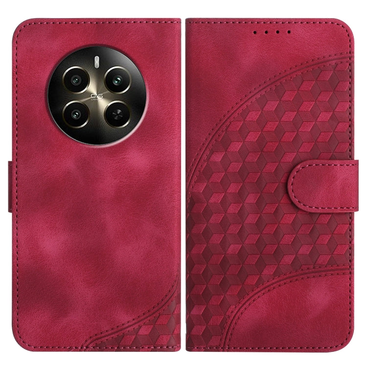 Elephant Head Embossed Phone Leather Case with Lanyard, For Realme GT 6 / GT 6T, For Realme C63 / C61 Global, For Realme 12 5G Global, For Realme 12+ 5G Global, For Realme 12 Pro 5G Global/12 Pro+ 5G Global, For Realme GT5 Pro, For Realme C53/Narzo N53...