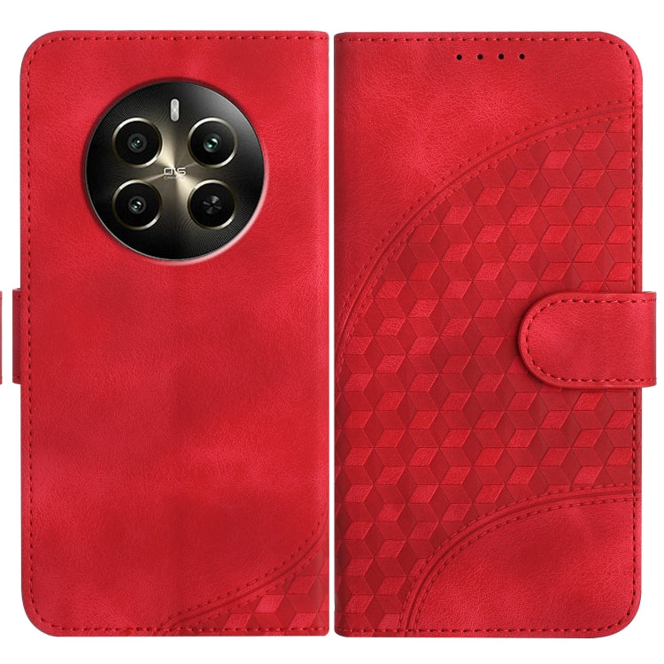 Elephant Head Embossed Phone Leather Case with Lanyard, For Realme GT 6 / GT 6T, For Realme C63 / C61 Global, For Realme 12 5G Global, For Realme 12+ 5G Global, For Realme 12 Pro 5G Global/12 Pro+ 5G Global, For Realme GT5 Pro, For Realme C53/Narzo N53...