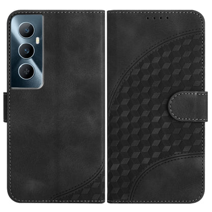 Elephant Head Embossed Phone Leather Case with Lanyard, For Realme GT 6 / GT 6T, For Realme C63 / C61 Global, For Realme 12 5G Global, For Realme 12+ 5G Global, For Realme 12 Pro 5G Global/12 Pro+ 5G Global, For Realme GT5 Pro, For Realme C53/Narzo N53...