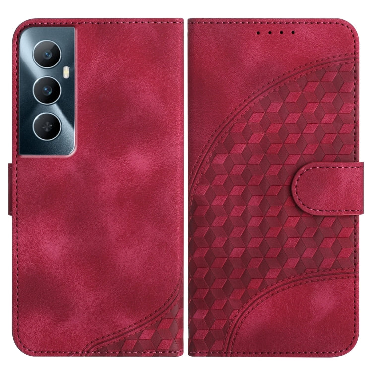 Elephant Head Embossed Phone Leather Case with Lanyard, For Realme GT 6 / GT 6T, For Realme C63 / C61 Global, For Realme 12 5G Global, For Realme 12+ 5G Global, For Realme 12 Pro 5G Global/12 Pro+ 5G Global, For Realme GT5 Pro, For Realme C53/Narzo N53...