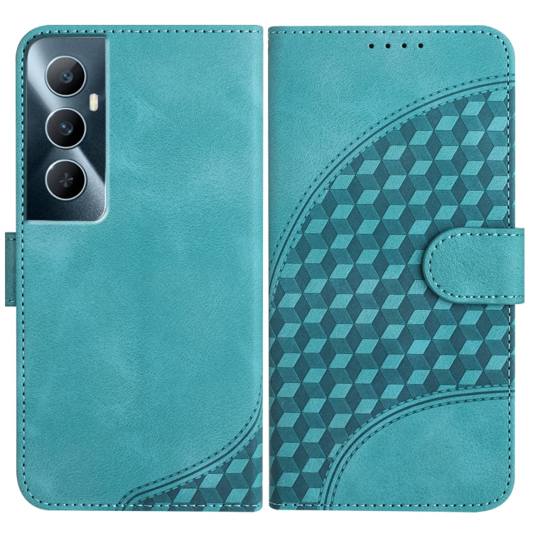 Elephant Head Embossed Phone Leather Case with Lanyard, For Realme GT 6 / GT 6T, For Realme C63 / C61 Global, For Realme 12 5G Global, For Realme 12+ 5G Global, For Realme 12 Pro 5G Global/12 Pro+ 5G Global, For Realme GT5 Pro, For Realme C53/Narzo N53...