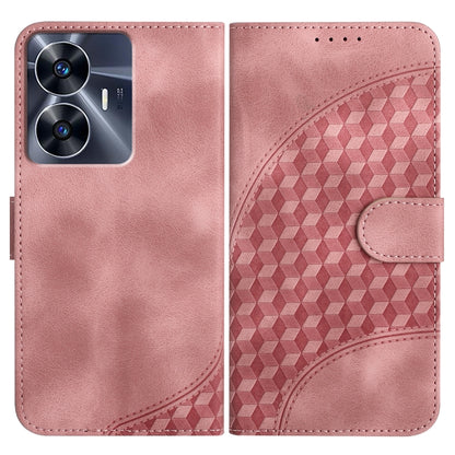 Elephant Head Embossed Phone Leather Case with Lanyard, For Realme GT 6 / GT 6T, For Realme C63 / C61 Global, For Realme 12 5G Global, For Realme 12+ 5G Global, For Realme 12 Pro 5G Global/12 Pro+ 5G Global, For Realme GT5 Pro, For Realme C53/Narzo N53...