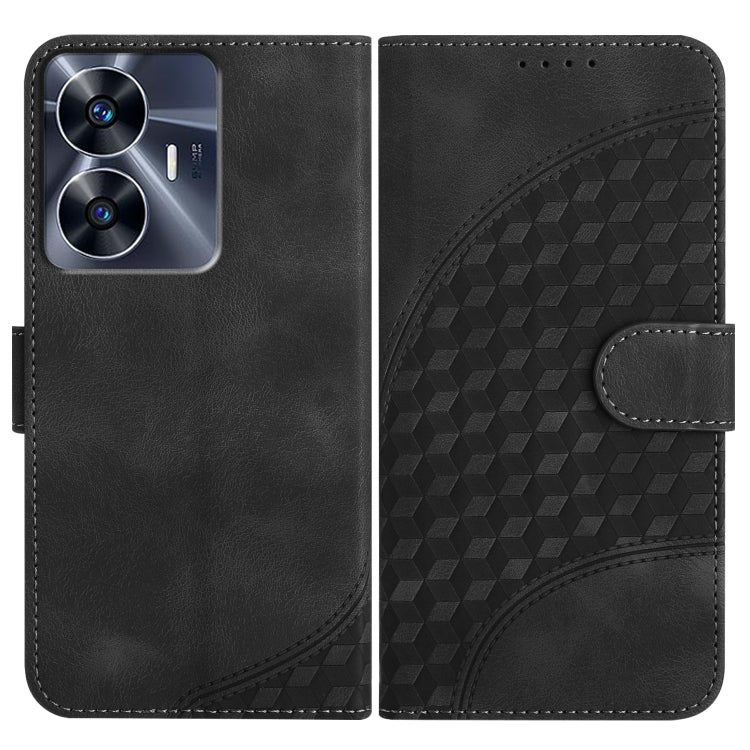 Elephant Head Embossed Phone Leather Case with Lanyard, For Realme GT 6 / GT 6T, For Realme C63 / C61 Global, For Realme 12 5G Global, For Realme 12+ 5G Global, For Realme 12 Pro 5G Global/12 Pro+ 5G Global, For Realme GT5 Pro, For Realme C53/Narzo N53...