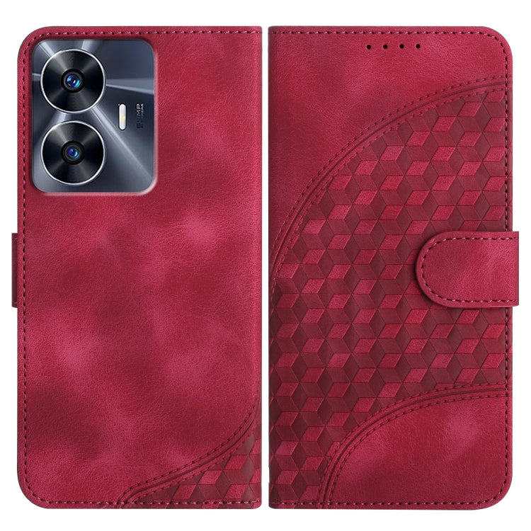 Elephant Head Embossed Phone Leather Case with Lanyard, For Realme GT 6 / GT 6T, For Realme C63 / C61 Global, For Realme 12 5G Global, For Realme 12+ 5G Global, For Realme 12 Pro 5G Global/12 Pro+ 5G Global, For Realme GT5 Pro, For Realme C53/Narzo N53...
