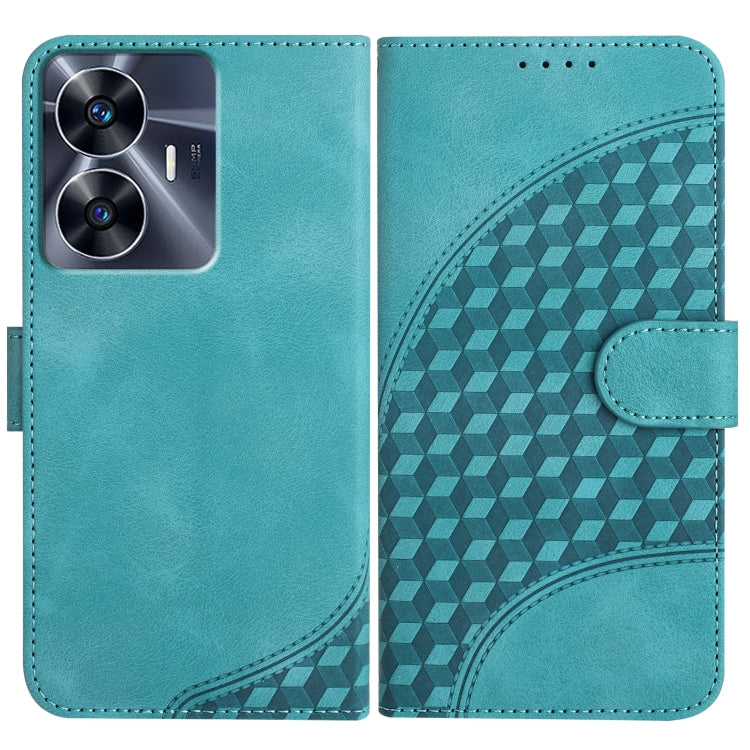 Elephant Head Embossed Phone Leather Case with Lanyard, For Realme GT 6 / GT 6T, For Realme C63 / C61 Global, For Realme 12 5G Global, For Realme 12+ 5G Global, For Realme 12 Pro 5G Global/12 Pro+ 5G Global, For Realme GT5 Pro, For Realme C53/Narzo N53...