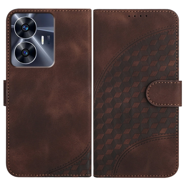 Elephant Head Embossed Phone Leather Case with Lanyard, For Realme GT 6 / GT 6T, For Realme C63 / C61 Global, For Realme 12 5G Global, For Realme 12+ 5G Global, For Realme 12 Pro 5G Global/12 Pro+ 5G Global, For Realme GT5 Pro, For Realme C53/Narzo N53...
