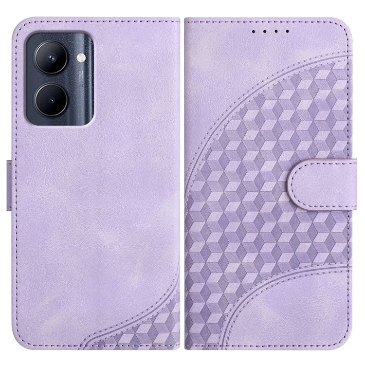 Elephant Head Embossed Phone Leather Case with Lanyard, For Realme GT 6 / GT 6T, For Realme C63 / C61 Global, For Realme 12 5G Global, For Realme 12+ 5G Global, For Realme 12 Pro 5G Global/12 Pro+ 5G Global, For Realme GT5 Pro, For Realme C53/Narzo N53...