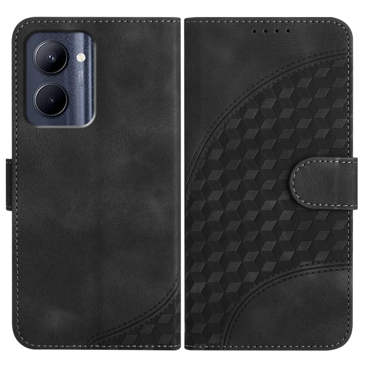 Elephant Head Embossed Phone Leather Case with Lanyard, For Realme GT 6 / GT 6T, For Realme C63 / C61 Global, For Realme 12 5G Global, For Realme 12+ 5G Global, For Realme 12 Pro 5G Global/12 Pro+ 5G Global, For Realme GT5 Pro, For Realme C53/Narzo N53...
