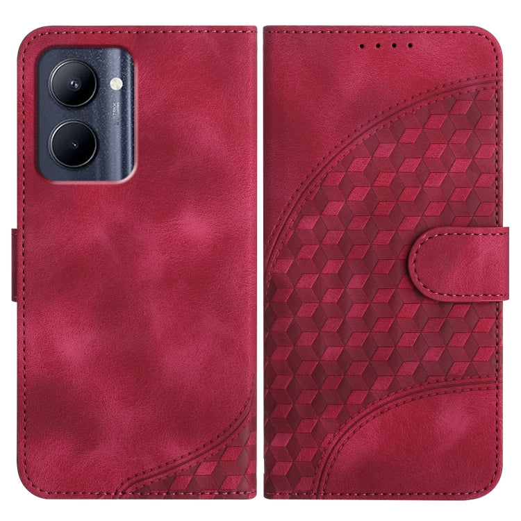 Elephant Head Embossed Phone Leather Case with Lanyard, For Realme GT 6 / GT 6T, For Realme C63 / C61 Global, For Realme 12 5G Global, For Realme 12+ 5G Global, For Realme 12 Pro 5G Global/12 Pro+ 5G Global, For Realme GT5 Pro, For Realme C53/Narzo N53...