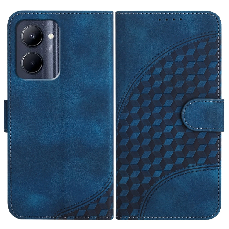 Elephant Head Embossed Phone Leather Case with Lanyard, For Realme GT 6 / GT 6T, For Realme C63 / C61 Global, For Realme 12 5G Global, For Realme 12+ 5G Global, For Realme 12 Pro 5G Global/12 Pro+ 5G Global, For Realme GT5 Pro, For Realme C53/Narzo N53...