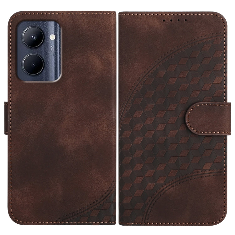 Elephant Head Embossed Phone Leather Case with Lanyard, For Realme GT 6 / GT 6T, For Realme C63 / C61 Global, For Realme 12 5G Global, For Realme 12+ 5G Global, For Realme 12 Pro 5G Global/12 Pro+ 5G Global, For Realme GT5 Pro, For Realme C53/Narzo N53...