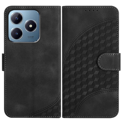 Elephant Head Embossed Phone Leather Case with Lanyard, For Realme GT 6 / GT 6T, For Realme C63 / C61 Global, For Realme 12 5G Global, For Realme 12+ 5G Global, For Realme 12 Pro 5G Global/12 Pro+ 5G Global, For Realme GT5 Pro, For Realme C53/Narzo N53...