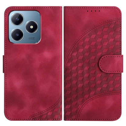 Elephant Head Embossed Phone Leather Case with Lanyard, For Realme GT 6 / GT 6T, For Realme C63 / C61 Global, For Realme 12 5G Global, For Realme 12+ 5G Global, For Realme 12 Pro 5G Global/12 Pro+ 5G Global, For Realme GT5 Pro, For Realme C53/Narzo N53...