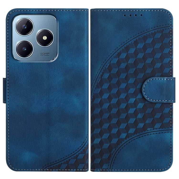 Elephant Head Embossed Phone Leather Case with Lanyard, For Realme GT 6 / GT 6T, For Realme C63 / C61 Global, For Realme 12 5G Global, For Realme 12+ 5G Global, For Realme 12 Pro 5G Global/12 Pro+ 5G Global, For Realme GT5 Pro, For Realme C53/Narzo N53...
