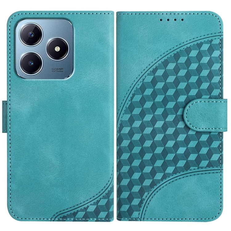 Elephant Head Embossed Phone Leather Case with Lanyard, For Realme GT 6 / GT 6T, For Realme C63 / C61 Global, For Realme 12 5G Global, For Realme 12+ 5G Global, For Realme 12 Pro 5G Global/12 Pro+ 5G Global, For Realme GT5 Pro, For Realme C53/Narzo N53...
