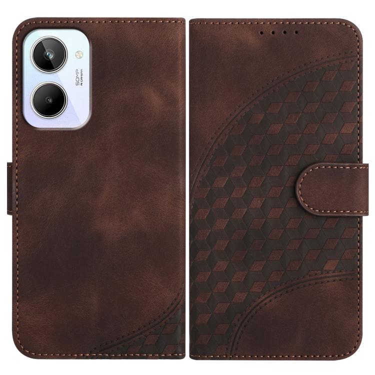 Elephant Head Embossed Phone Leather Case with Lanyard, For Realme 10 4G, For Realme C30 4G/Narzo 50i Prime/C30s, For Realme 9 Pro+, For Realme C20 / C11 2021 / C21, For Realme C12/C15/C25/C25s/7i Global/Narzo 20, For Realme 8/8 Pro                    ...