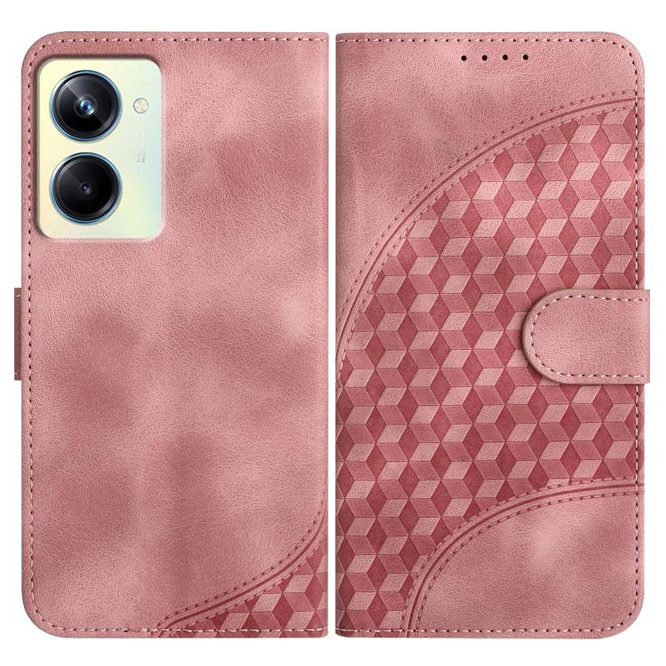 Elephant Head Embossed Phone Leather Case with Lanyard, For Realme GT 6 / GT 6T, For Realme C63 / C61 Global, For Realme 12 5G Global, For Realme 12+ 5G Global, For Realme 12 Pro 5G Global/12 Pro+ 5G Global, For Realme GT5 Pro, For Realme C53/Narzo N53...