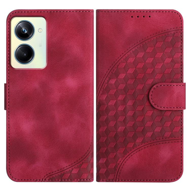 Elephant Head Embossed Phone Leather Case with Lanyard, For Realme GT 6 / GT 6T, For Realme C63 / C61 Global, For Realme 12 5G Global, For Realme 12+ 5G Global, For Realme 12 Pro 5G Global/12 Pro+ 5G Global, For Realme GT5 Pro, For Realme C53/Narzo N53...