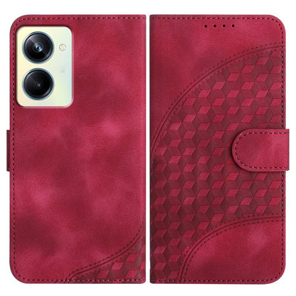 Elephant Head Embossed Phone Leather Case with Lanyard, For Realme GT 6 / GT 6T, For Realme C63 / C61 Global, For Realme 12 5G Global, For Realme 12+ 5G Global, For Realme 12 Pro 5G Global/12 Pro+ 5G Global, For Realme GT5 Pro, For Realme C53/Narzo N53...