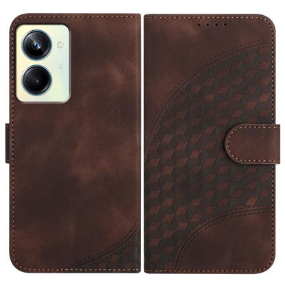 Elephant Head Embossed Phone Leather Case with Lanyard, For Realme GT 6 / GT 6T, For Realme C63 / C61 Global, For Realme 12 5G Global, For Realme 12+ 5G Global, For Realme 12 Pro 5G Global/12 Pro+ 5G Global, For Realme GT5 Pro, For Realme C53/Narzo N53...