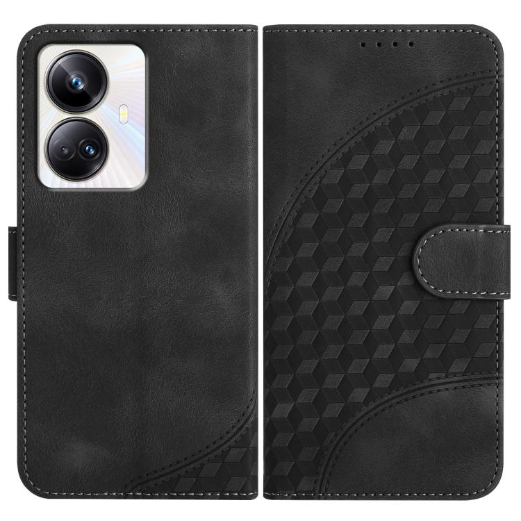 Elephant Head Embossed Phone Leather Case with Lanyard, For Realme GT 6 / GT 6T, For Realme C63 / C61 Global, For Realme 12 5G Global, For Realme 12+ 5G Global, For Realme 12 Pro 5G Global/12 Pro+ 5G Global, For Realme GT5 Pro, For Realme C53/Narzo N53...
