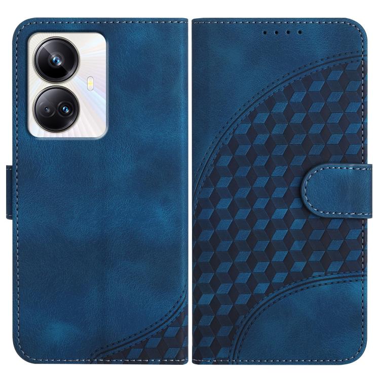 Elephant Head Embossed Phone Leather Case with Lanyard, For Realme GT 6 / GT 6T, For Realme C63 / C61 Global, For Realme 12 5G Global, For Realme 12+ 5G Global, For Realme 12 Pro 5G Global/12 Pro+ 5G Global, For Realme GT5 Pro, For Realme C53/Narzo N53...