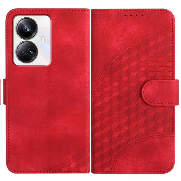 Elephant Head Embossed Phone Leather Case with Lanyard, For Realme GT 6 / GT 6T, For Realme C63 / C61 Global, For Realme 12 5G Global, For Realme 12+ 5G Global, For Realme 12 Pro 5G Global/12 Pro+ 5G Global, For Realme GT5 Pro, For Realme C53/Narzo N53...