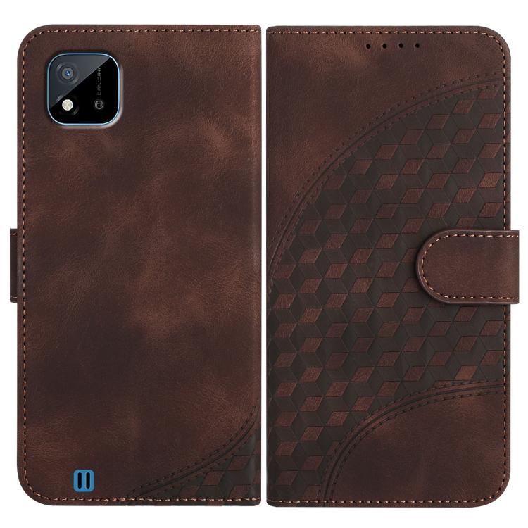 Elephant Head Embossed Phone Leather Case with Lanyard, For Realme 10 4G, For Realme C30 4G/Narzo 50i Prime/C30s, For Realme 9 Pro+, For Realme C20 / C11 2021 / C21, For Realme C12/C15/C25/C25s/7i Global/Narzo 20, For Realme 8/8 Pro                    ...