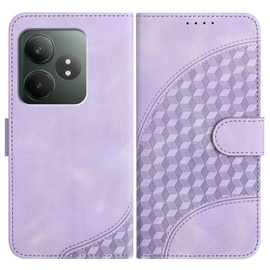 Elephant Head Embossed Phone Leather Case with Lanyard, For Realme GT 6 / GT 6T, For Realme C63 / C61 Global, For Realme 12 5G Global, For Realme 12+ 5G Global, For Realme 12 Pro 5G Global/12 Pro+ 5G Global, For Realme GT5 Pro, For Realme C53/Narzo N53...
