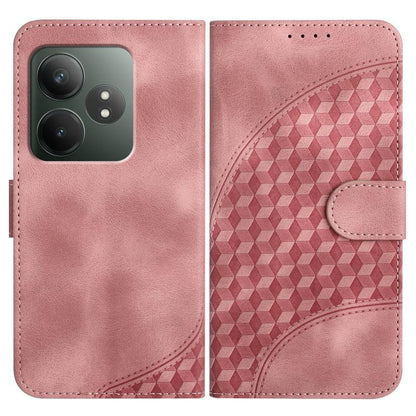 Elephant Head Embossed Phone Leather Case with Lanyard, For Realme GT 6 / GT 6T, For Realme C63 / C61 Global, For Realme 12 5G Global, For Realme 12+ 5G Global, For Realme 12 Pro 5G Global/12 Pro+ 5G Global, For Realme GT5 Pro, For Realme C53/Narzo N53...