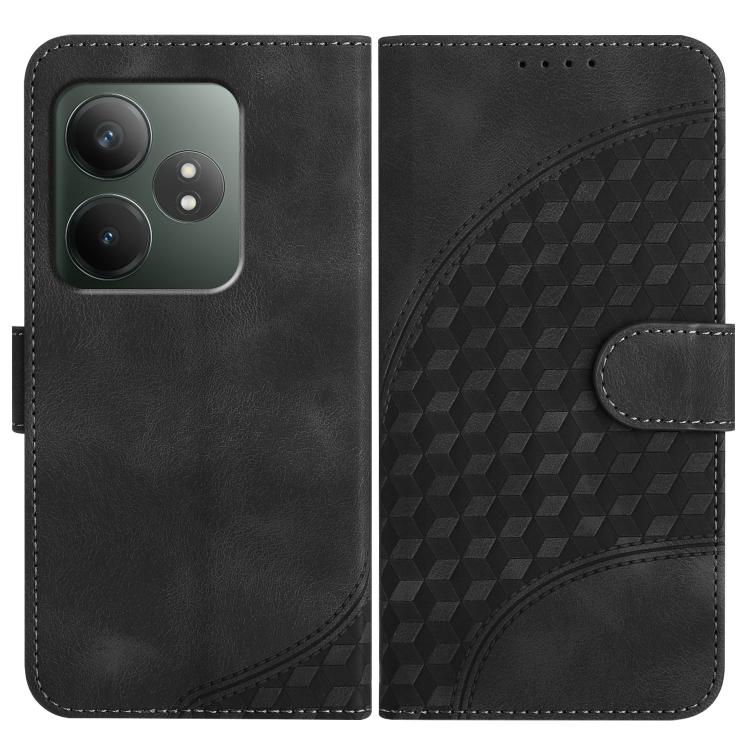 Elephant Head Embossed Phone Leather Case with Lanyard, For Realme GT 6 / GT 6T, For Realme C63 / C61 Global, For Realme 12 5G Global, For Realme 12+ 5G Global, For Realme 12 Pro 5G Global/12 Pro+ 5G Global, For Realme GT5 Pro, For Realme C53/Narzo N53...