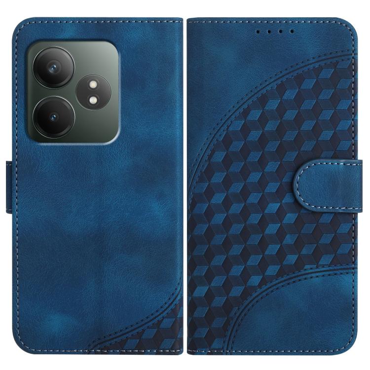 Elephant Head Embossed Phone Leather Case with Lanyard, For Realme GT 6 / GT 6T, For Realme C63 / C61 Global, For Realme 12 5G Global, For Realme 12+ 5G Global, For Realme 12 Pro 5G Global/12 Pro+ 5G Global, For Realme GT5 Pro, For Realme C53/Narzo N53...