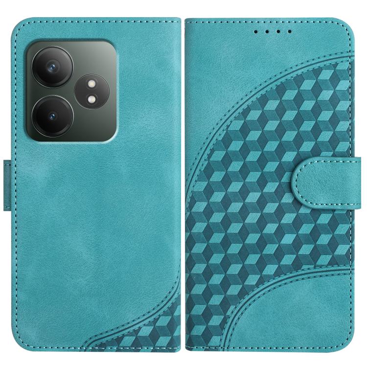 Elephant Head Embossed Phone Leather Case with Lanyard, For Realme GT 6 / GT 6T, For Realme C63 / C61 Global, For Realme 12 5G Global, For Realme 12+ 5G Global, For Realme 12 Pro 5G Global/12 Pro+ 5G Global, For Realme GT5 Pro, For Realme C53/Narzo N53...