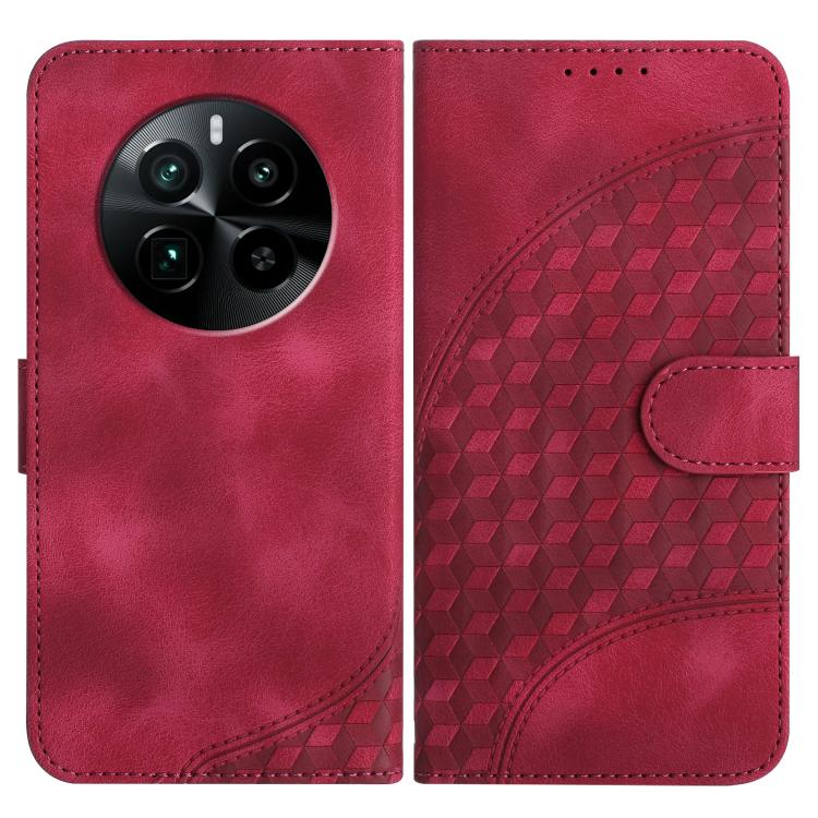 Elephant Head Embossed Phone Leather Case with Lanyard, For Realme GT 6 / GT 6T, For Realme C63 / C61 Global, For Realme 12 5G Global, For Realme 12+ 5G Global, For Realme 12 Pro 5G Global/12 Pro+ 5G Global, For Realme GT5 Pro, For Realme C53/Narzo N53...