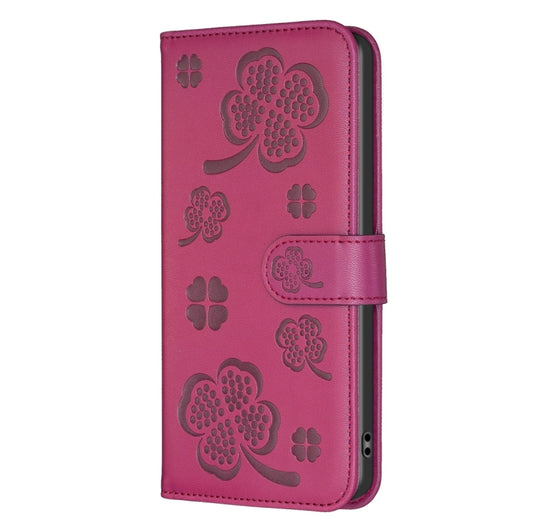 Four-leaf Embossed Leather Phone Case