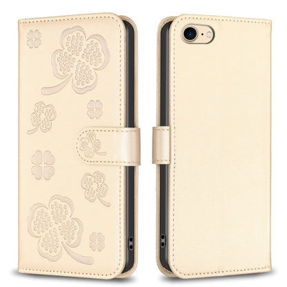 Four-leaf Embossed Leather Phone Case