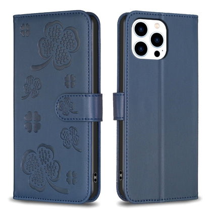 Four-leaf Embossed Leather Phone Case