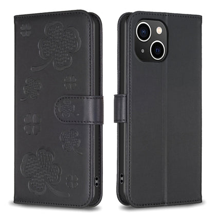 Four-leaf Embossed Leather Phone Case