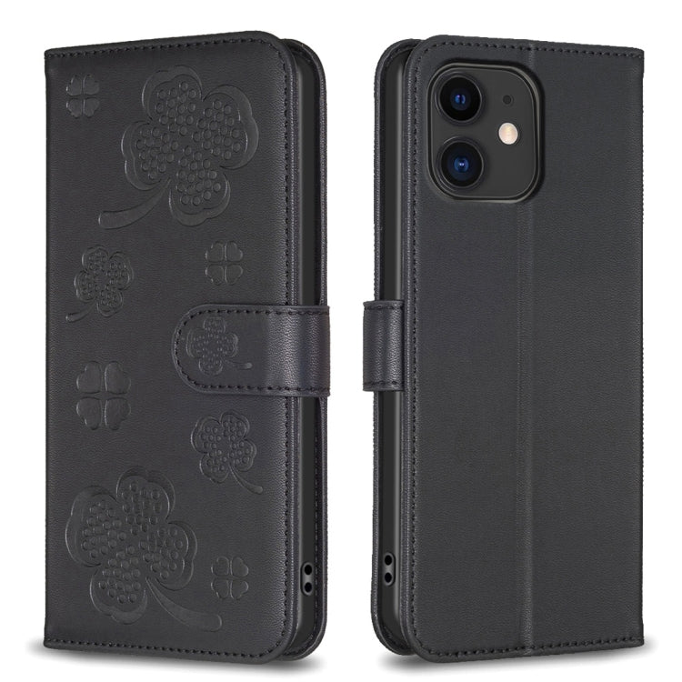 Four-leaf Embossed Leather Phone Case